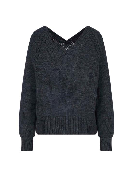 26FW 아워레가시 컨트리 헨리 메리노 울 니트 W4263CC CHARCOAL DRY MERINO WOOL GREY - OUR LEGACY