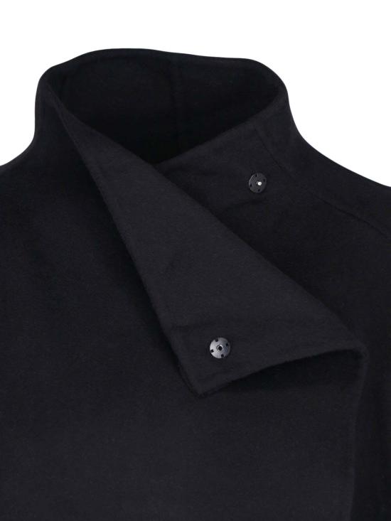 26FW 더프랭키샵 자켓 LEROY FUNNEL NECK WOOL COAT BLACK - THE FRANKIE SHOP