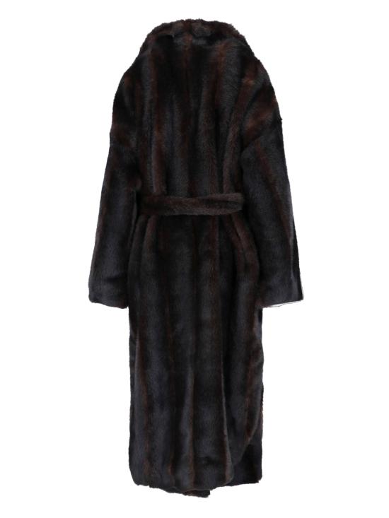 26FW 더프랭키샵 자켓 RAVELLO FAUX FUR ROBE COAT DARK BROWN - THE FRANKIE SHOP