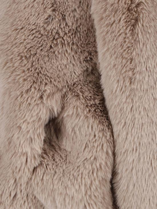 26FW 더프랭키샵 자켓 SENNA FAUX FUR COLLARLESS JACKET LIGHT TAUPE - THE FRANKIE SHOP