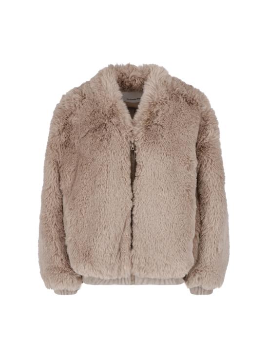26FW 더프랭키샵 자켓 SENNA FAUX FUR COLLARLESS JACKET LIGHT TAUPE