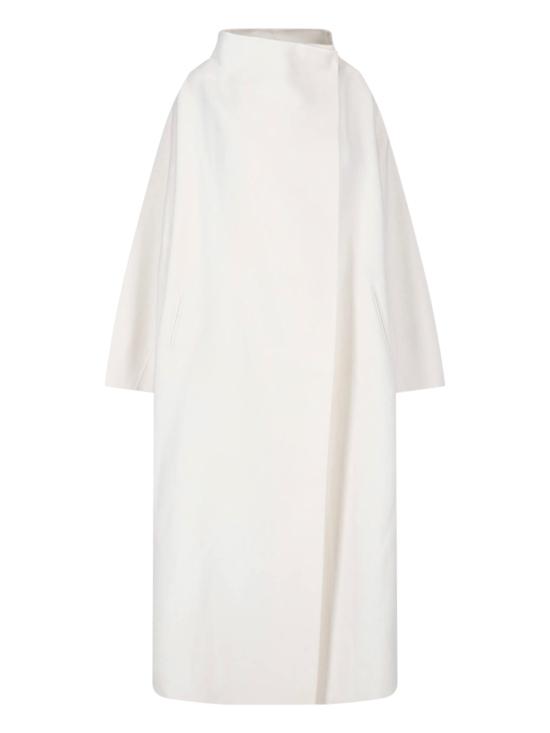 26FW 더프랭키샵 자켓 LEROY FUNNEL NECK WOOL COAT WHITE - THE FRANKIE SHOP