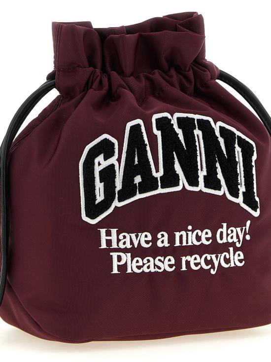  가니 토트백 LDB301035208H BURGUNDY - GANNI