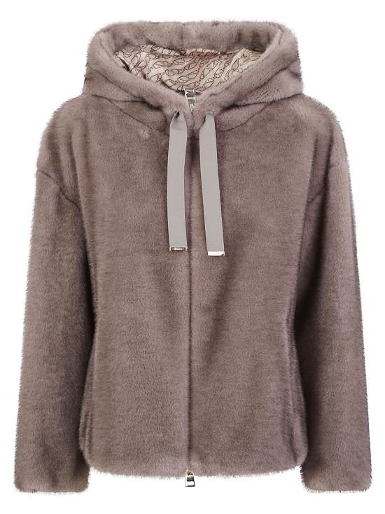26FW 에르노 멜란지 얼터너티브 밍크 퍼 보머 자켓 GI000318D 12739 2700 TORTORA SCURO