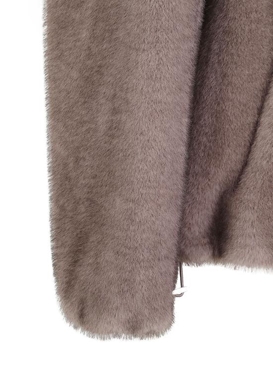 26FW 에르노 멜란지 얼터너티브 밍크 퍼 보머 자켓 GI000318D 12739 2700 TORTORA SCURO - HERNO