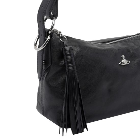 26FW 비비안웨스트우드 레더 호보 숄더백 46020017W L00BXN401 BLACK - VIVIENNE WESTWOOD