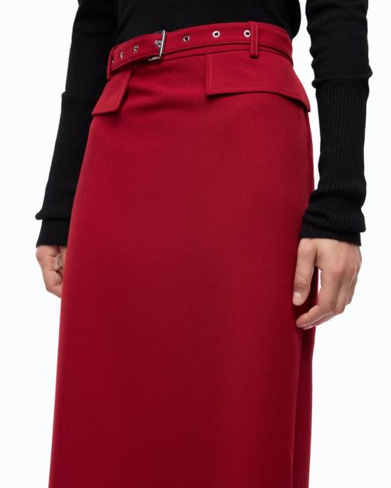 26FW 핑코 미디 스커트 107295A3DA R59 ROSSO RIO - PINKO