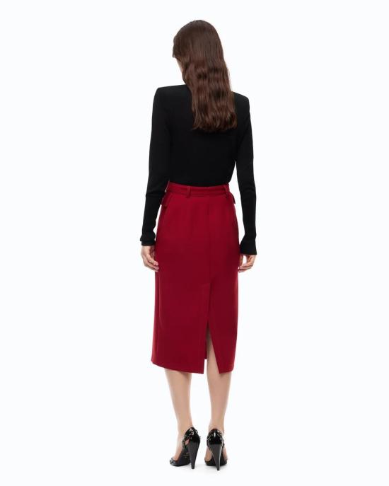 26FW 핑코 미디 스커트 107295A3DA R59 ROSSO RIO - PINKO