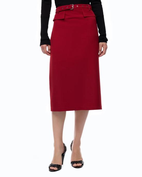 26FW 핑코 미디 스커트 107295A3DA R59 ROSSO RIO - PINKO