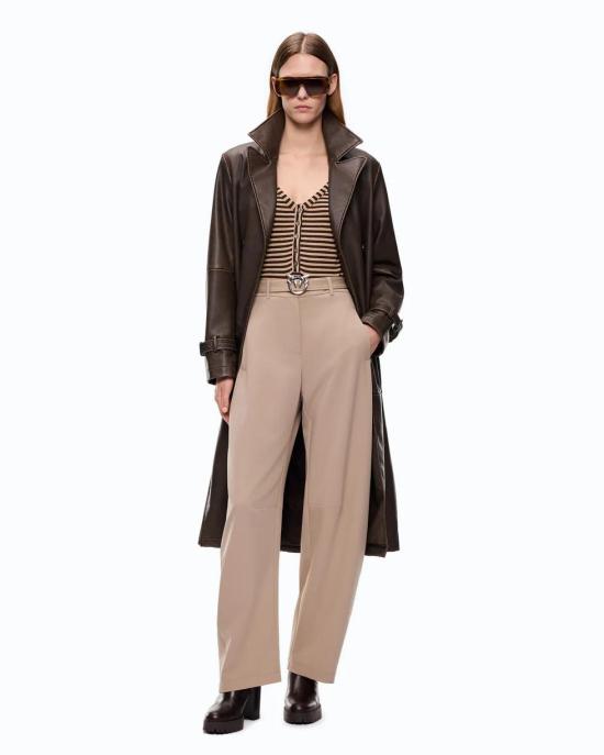 26FW 핑코 팬츠 107201A18E L13 BEIGE OLIVA LUCIDO - PINKO