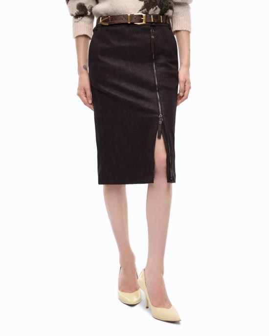 26FW 핑코 미디 스커트 107806A3MD M04 MARRONE - PINKO