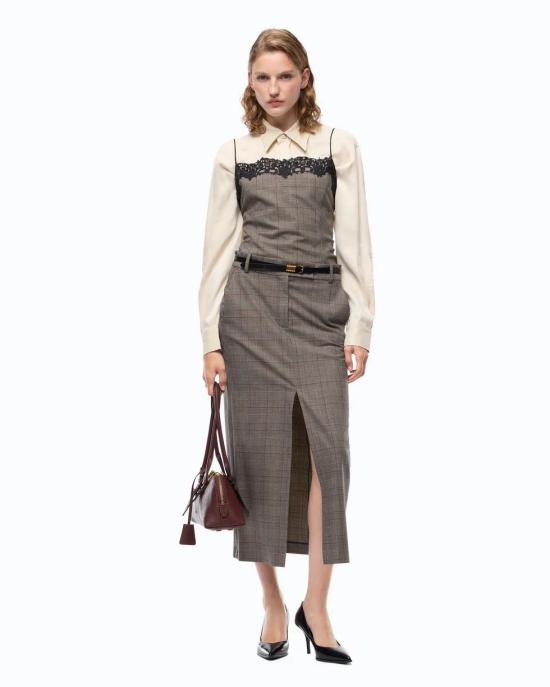 26FW 핑코 미디 스커트 107448A3FF CYZ BEIGE BORDEAUX NERO - PINKO