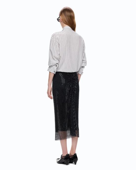26FW 핑코 셔츠 107482A33Q ZZ1 BIANCO NERO - PINKO