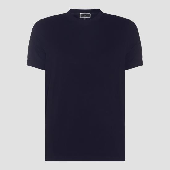 26FW 조르지오 아르마니 반팔 티셔츠 8NST62 SJP4ZUBSG NAVY - GIORGIO ARMANI