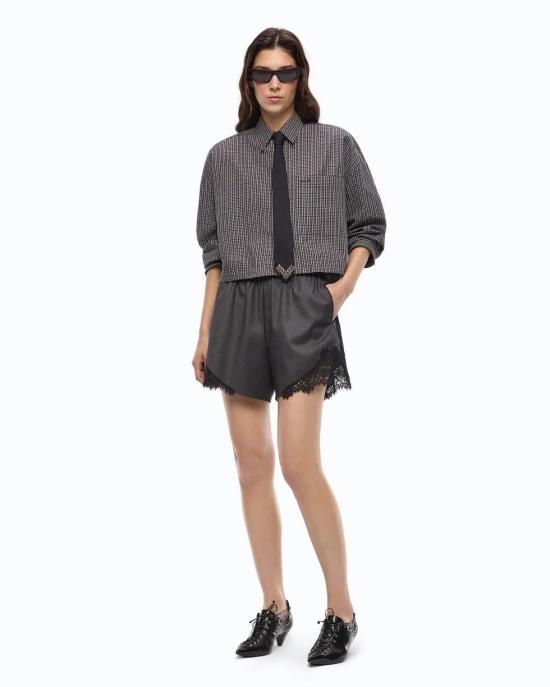 26FW 핑코 셔츠 107453A3FQ ZF6 NERO BIANCO ROSSO - PINKO