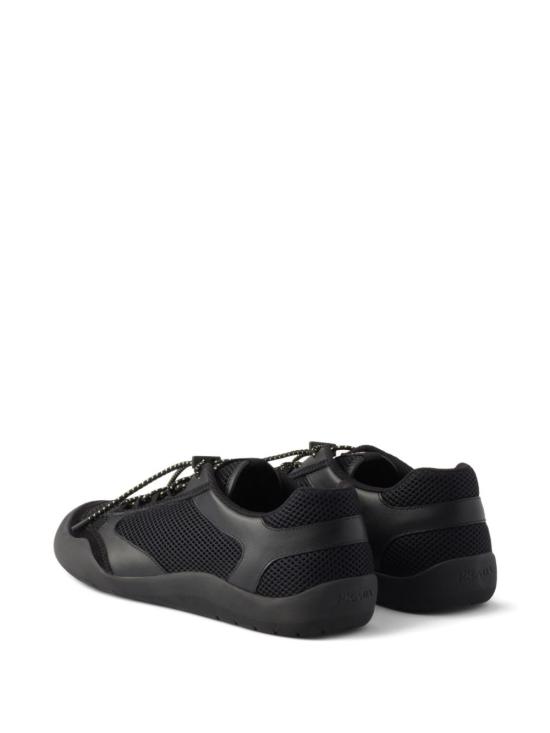 26FW 프라다 스피드락 레더 앤 메쉬 패브릭 스니커즈 2EE468 3ZM0 F0002 BLACK DOM - PRADA