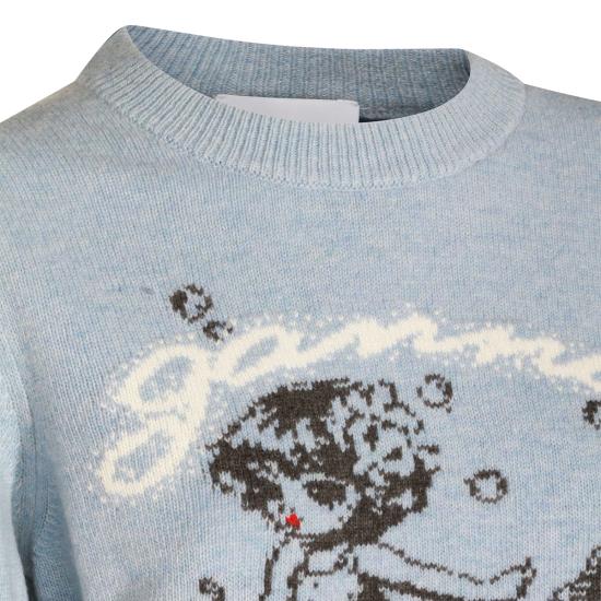 26FW 가니 스웨터 A1150009 326 SOFT CHAMBRAY DOM - GANNI