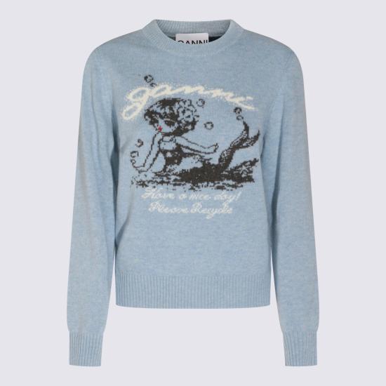 26FW 가니 스웨터 A1150009 326 SOFT CHAMBRAY DOM - GANNI