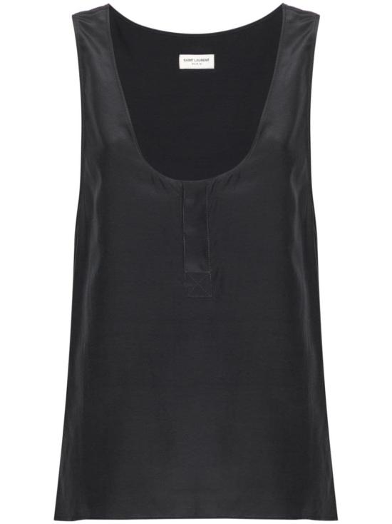  생로랑 헨리 실크 탱크탑 789945Y7I224280 DARK GREY
