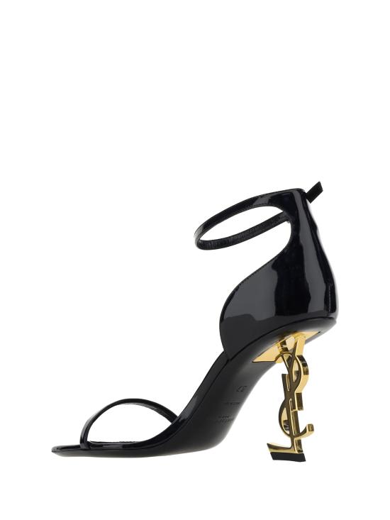 26FW 생로랑 페이턴트 레더 오피움 샌들 5576791TV1A 1000 NERO - SAINT LAURENT