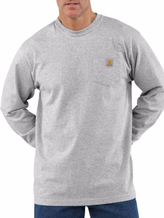 26FW 칼하트 긴팔 티셔츠 K126 HGY HEATHER GRAY DOM