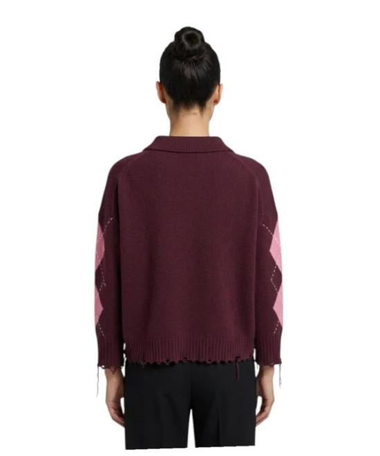 26FW 핑코 폴로 티셔츠 107286A3IE YN2 BORDEAUX ROSA - PINKO