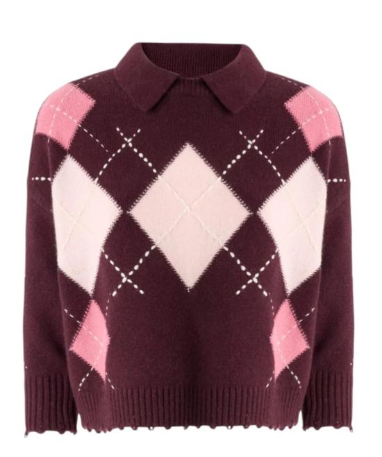 26FW 핑코 폴로 티셔츠 107286A3IE YN2 BORDEAUX ROSA