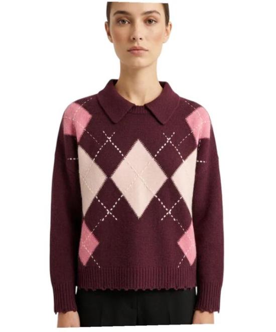 26FW 핑코 폴로 티셔츠 107286A3IE YN2 BORDEAUX ROSA - PINKO