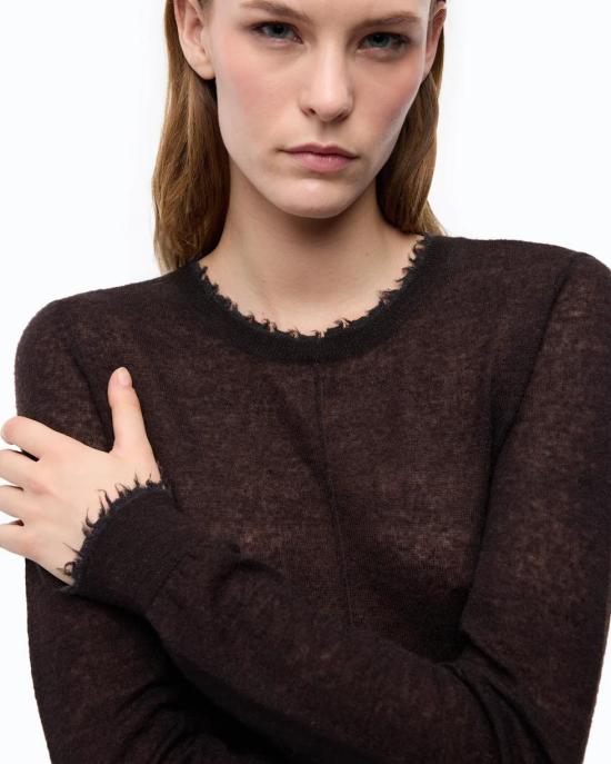 26FW 핑코 스웨터 107328A3IQ M05 MARRONE JAVA - PINKO