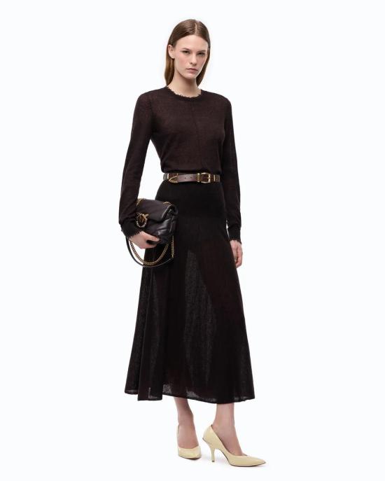 26FW 핑코 스웨터 107328A3IQ M05 MARRONE JAVA - PINKO