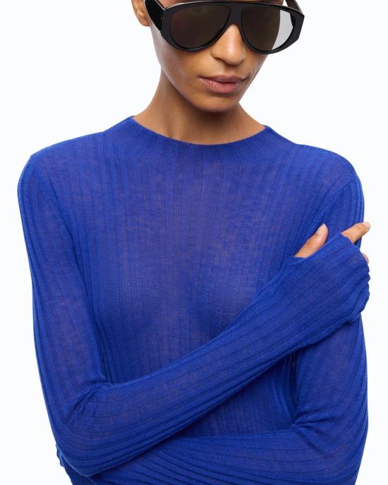 26FW 핑코 스웨터 107834A2Z6 F90 BLU MAZZARINO - PINKO