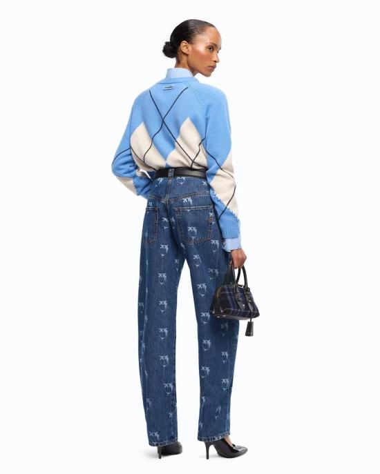 26FW 핑코 스웨터 107377A3JE EC4 AZZURRO PANNA - PINKO