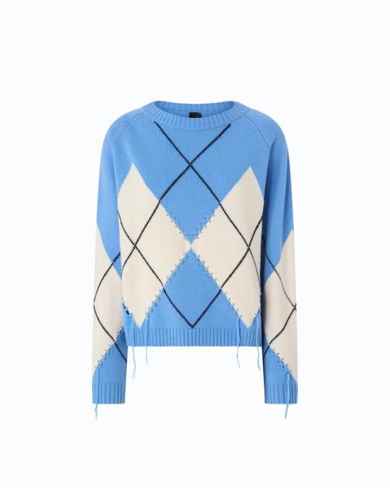 26FW 핑코 스웨터 107377A3JE EC4 AZZURRO PANNA