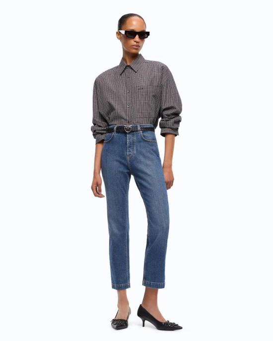 26FW 핑코 데님 팬츠 107385A3KA PJD LAVAGGIO MEDIO - PINKO