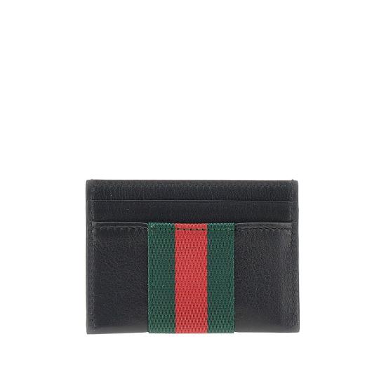 26FW 구찌 웹 트레이드마크 카드 케이스 867277AAGIT Black - GUCCI