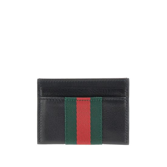 26FW 구찌 웹 트레이드마크 카드 케이스 867277AAGIT Black