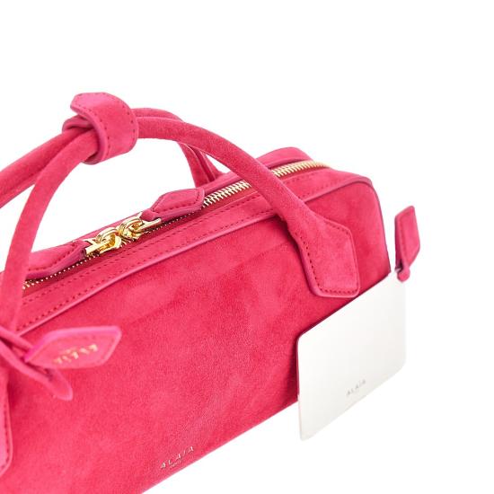 26FW 알라이아 르 테켈 스웨이드 고트스킨 클러치 AA1S06026CA328 Pink - ALAIA