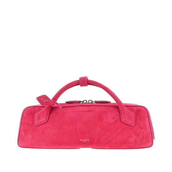26FW 알라이아 르 테켈 스웨이드 고트스킨 클러치 AA1S06026CA328 Pink