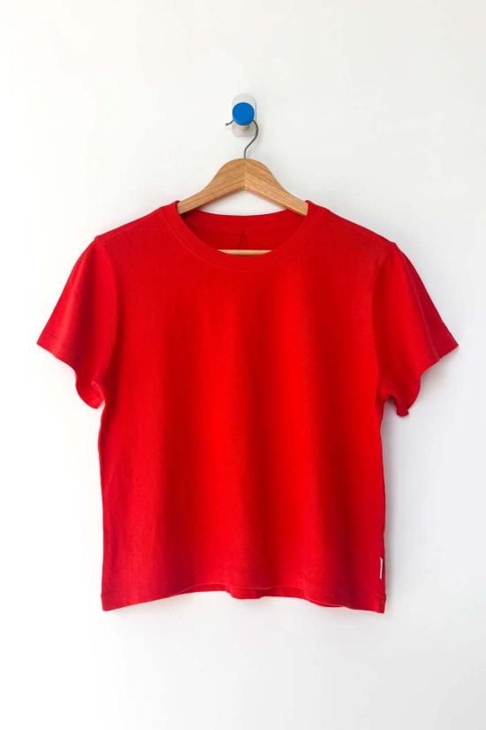 르 본 숍 반팔 티셔츠 르 봉 숍 에어리 달링 티 토마토 - LE BON SHOPPE