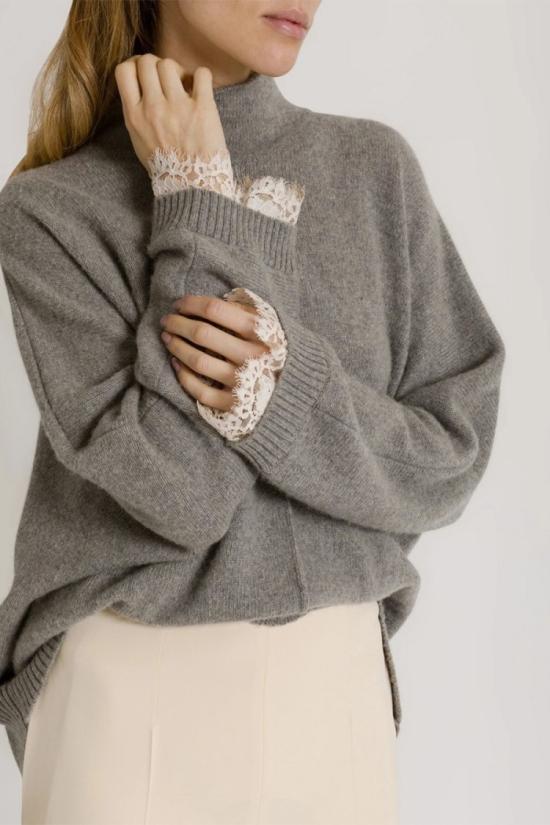 26FW 알베르타 페레티 니트웨어 889781604504 Grey - ALBERTA FERRETTI
