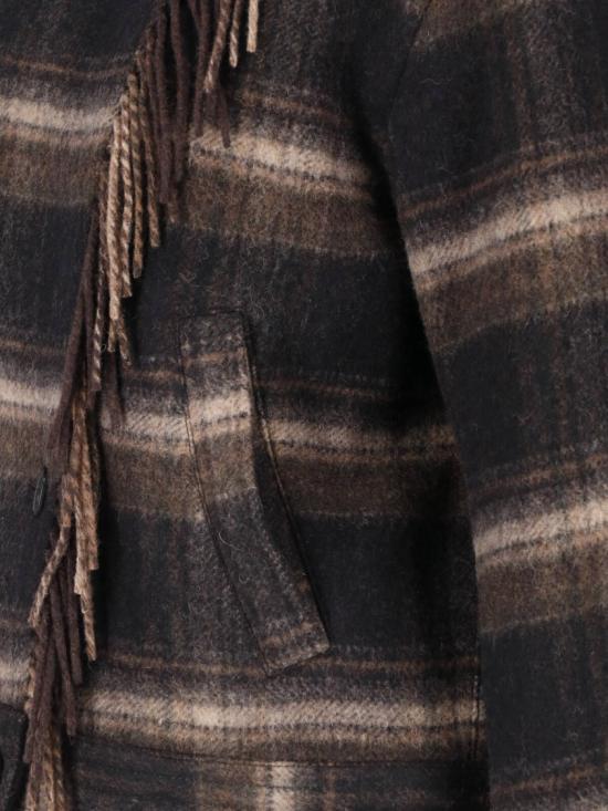 26FW 이자벨마랑에뚜왈 에뚜왈 길레안 체크 울 코트 MA0571FA D3D01EBKKI Black - ISABEL MARANT ETOILE