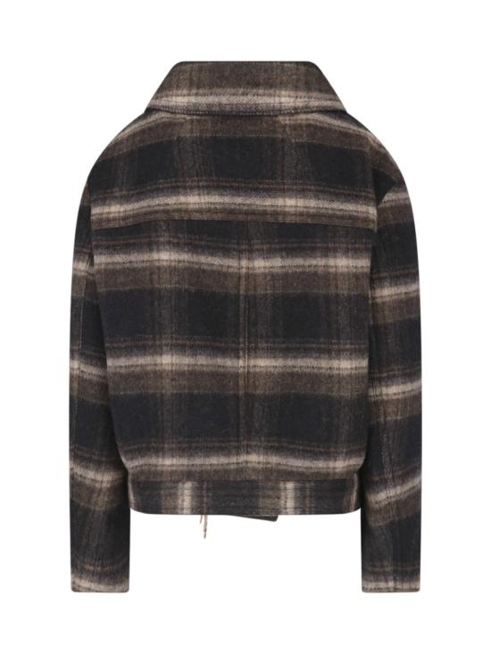 26FW 이자벨마랑에뚜왈 에뚜왈 길레안 체크 울 코트 MA0571FA D3D01EBKKI Black - ISABEL MARANT ETOILE