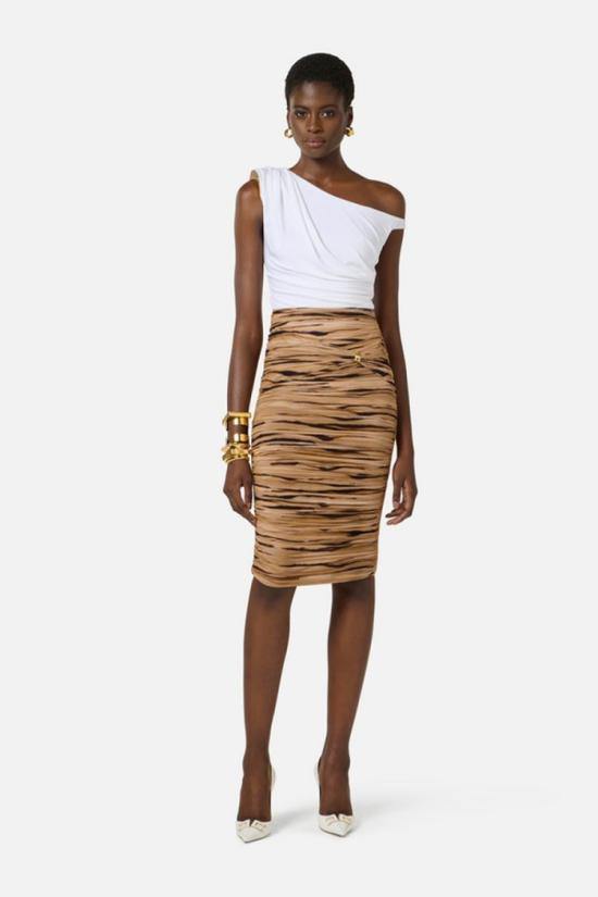 26SS 엘리자베타프랜치 탑 BO01361E236040 White - ELISABETTA FRANCHI
