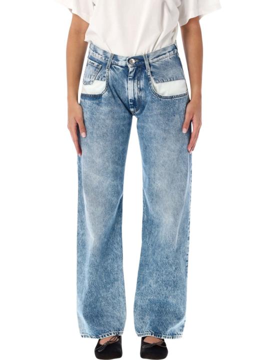26FW 마르지엘라 컨트래스티드 포켓 스트레이트 진 S51LA0052S30513470 Blue