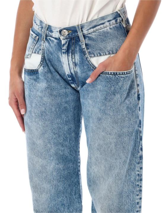 26FW 마르지엘라 컨트래스티드 포켓 스트레이트 진 S51LA0052S30513470 Blue - MAISON MARGIELA