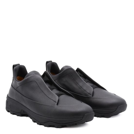 26FW 에르메네질도제냐 스니커즈 LHSOFS8106ZNER Black - ERMENEGILDO ZEGNA