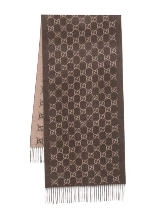 26FW 구찌 GG 캐시미어 스카프 8123174GABX2579 Brown