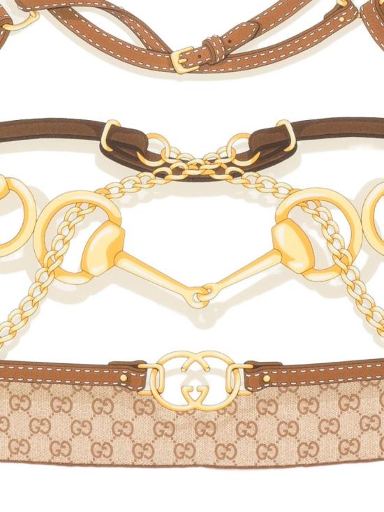 26FW 구찌 프린트 실크 크레이프 드 스카프 8742303G0059965 Neutrals - GUCCI
