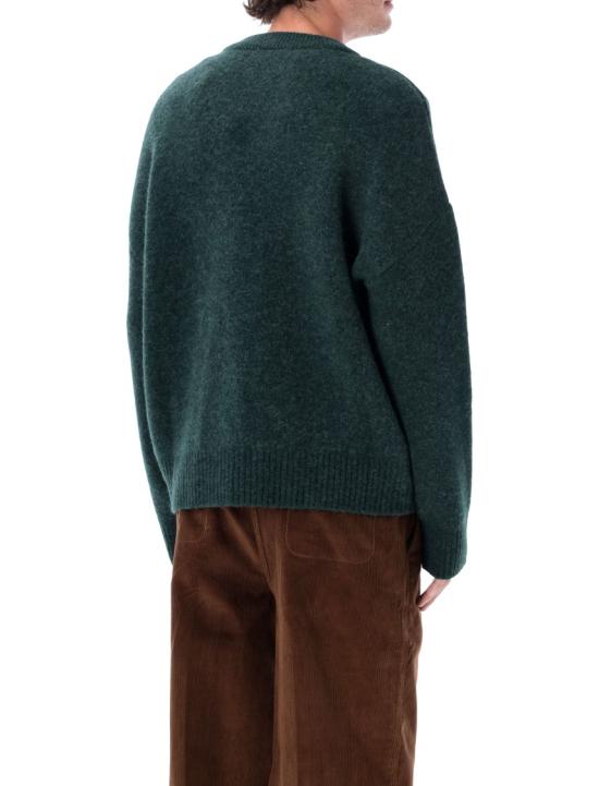 26FW 아미 빅 하트 로고 알파카 니트 가디건 UKC365KN0135A279 Green - AMI
