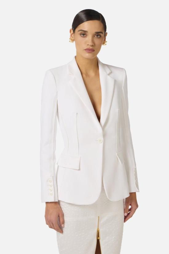 26SS 엘리자베타프랜치 자켓 GI21661E236040 White - ELISABETTA FRANCHI